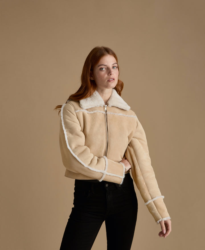 Clara Suede Shearling Jacket
