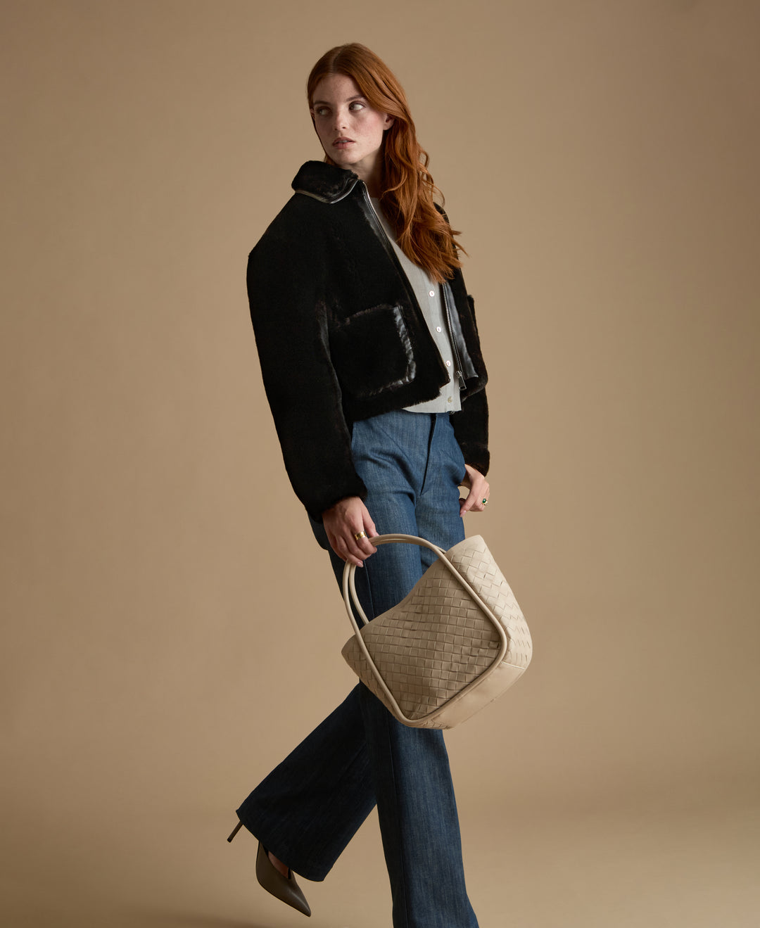 Lila Leather Shearling Jacket