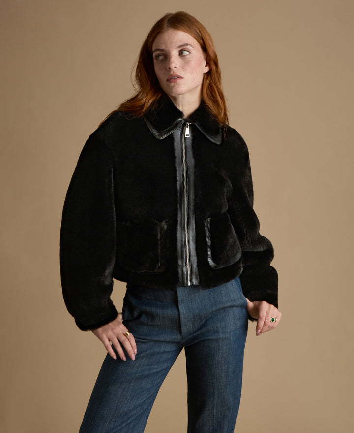 Lila Leather Shearling Jacket