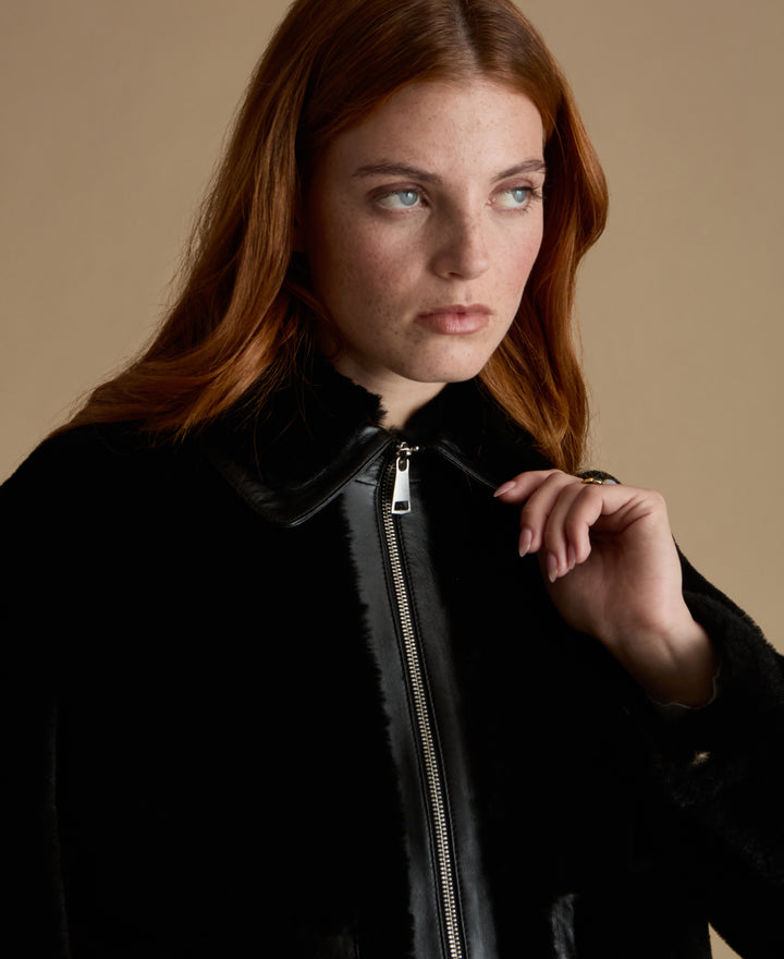 Lila Leather Shearling Jacket