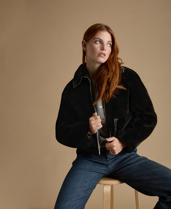 Lila Leather Shearling Jacket