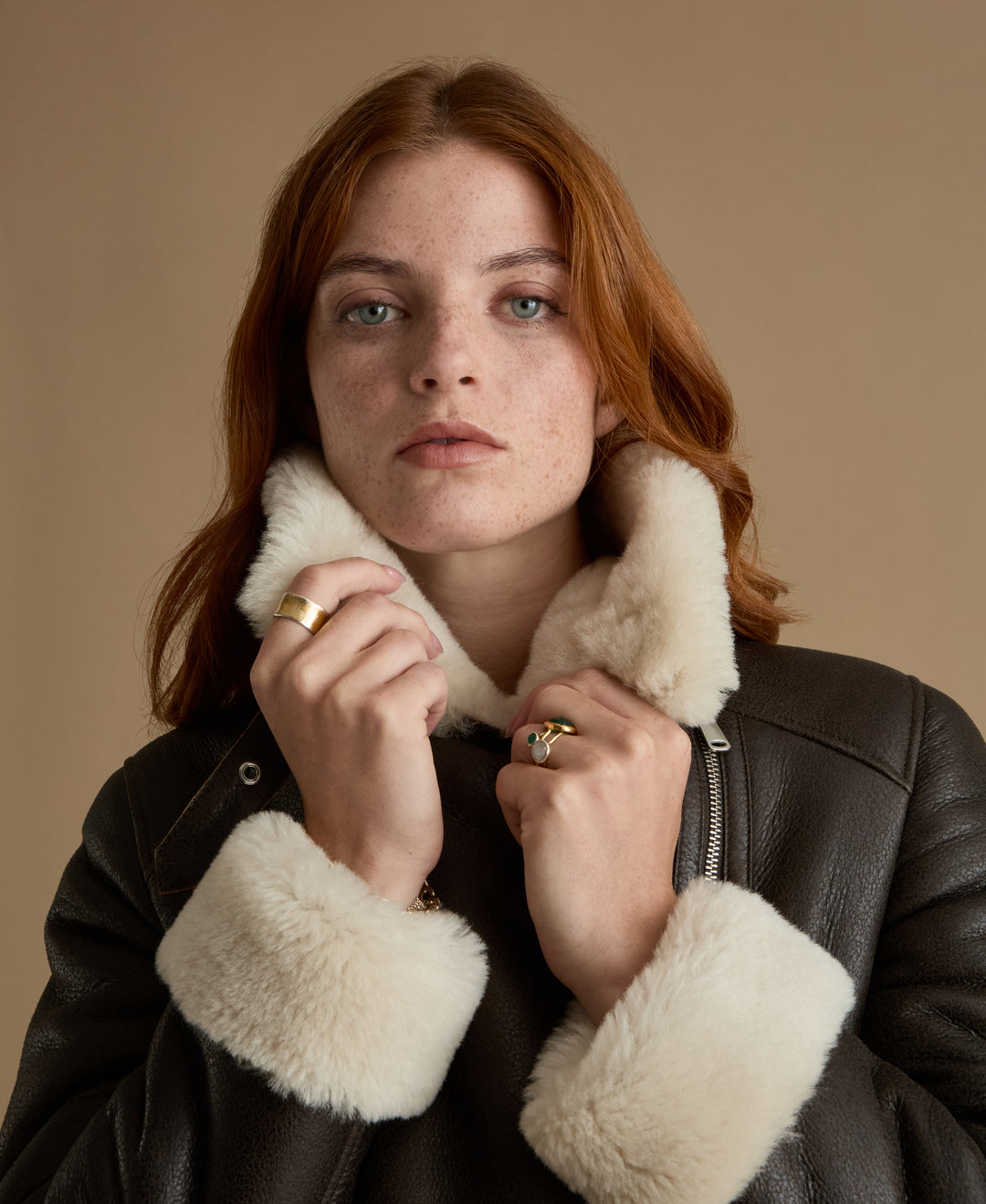 Sienna Leather Shearling Jacket