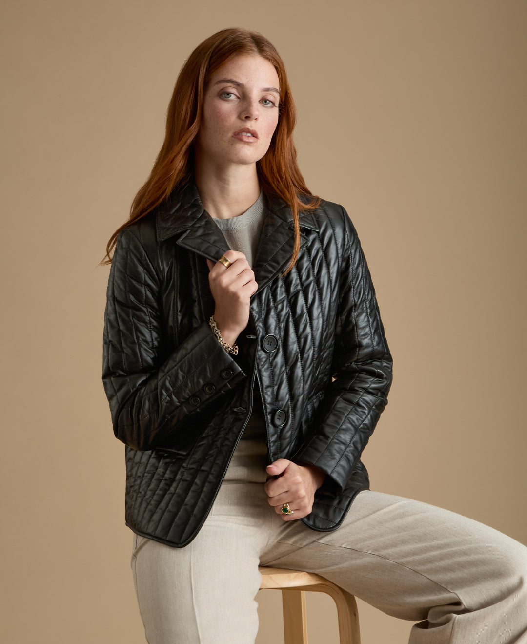 Tabitha Leather Coat