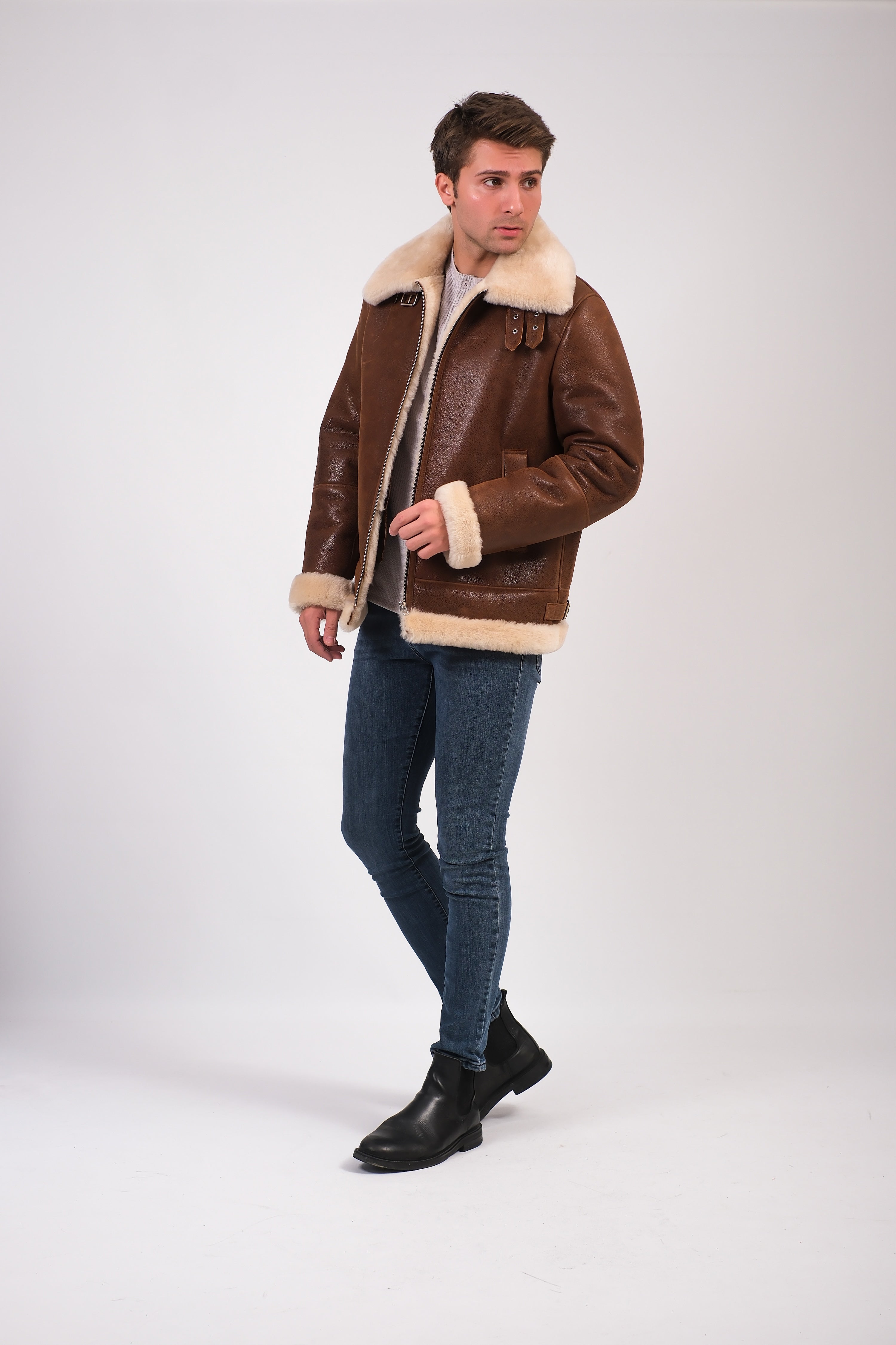 Men's Leather Sheepskin Jacket