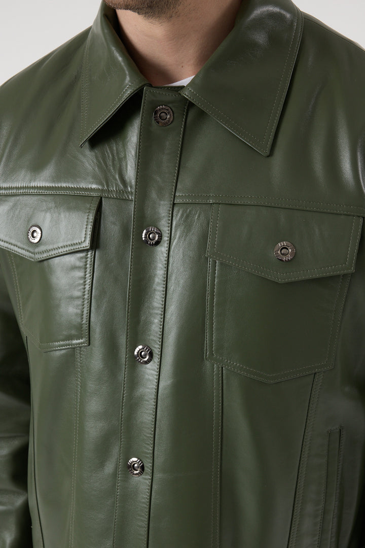 oliver-mens-khaki-nappa-leather-jacket-pocket-detail