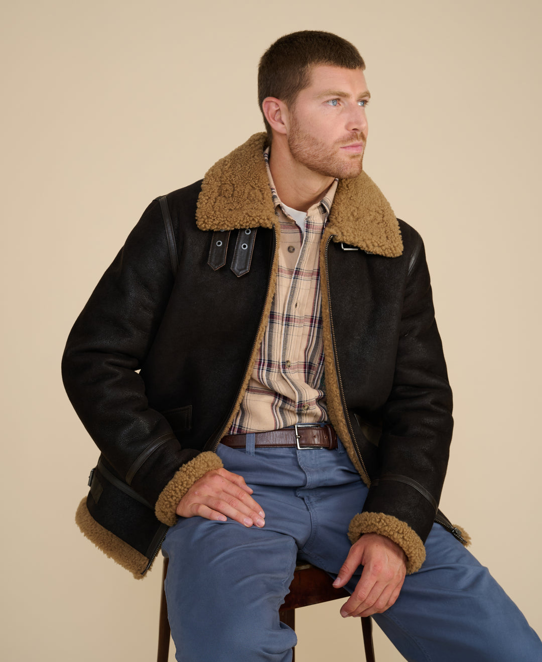 Cassian Shearling Aviator Jacket