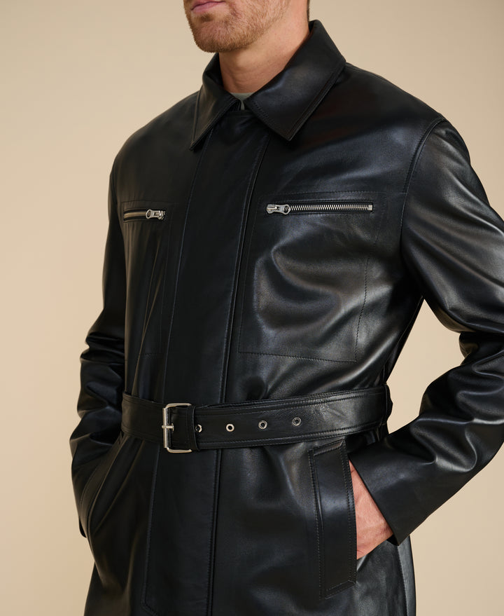 Camden Leather Trench Coat