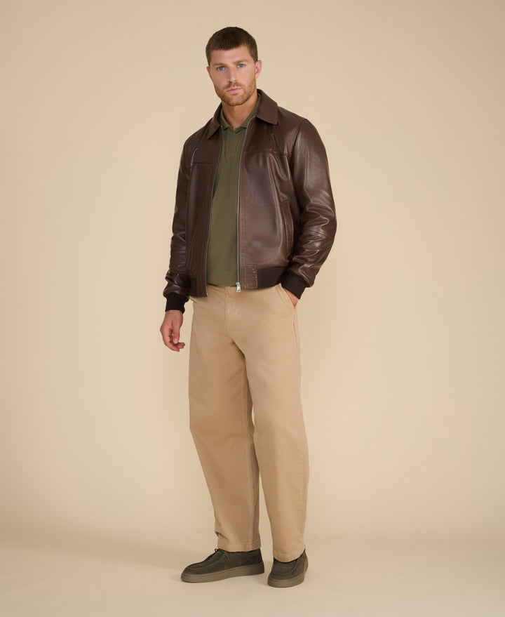 Mason Leather Bomber Jacket