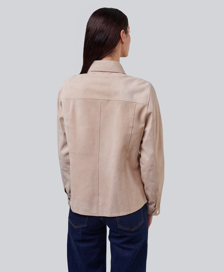 Sabine Beige Suede Shirt