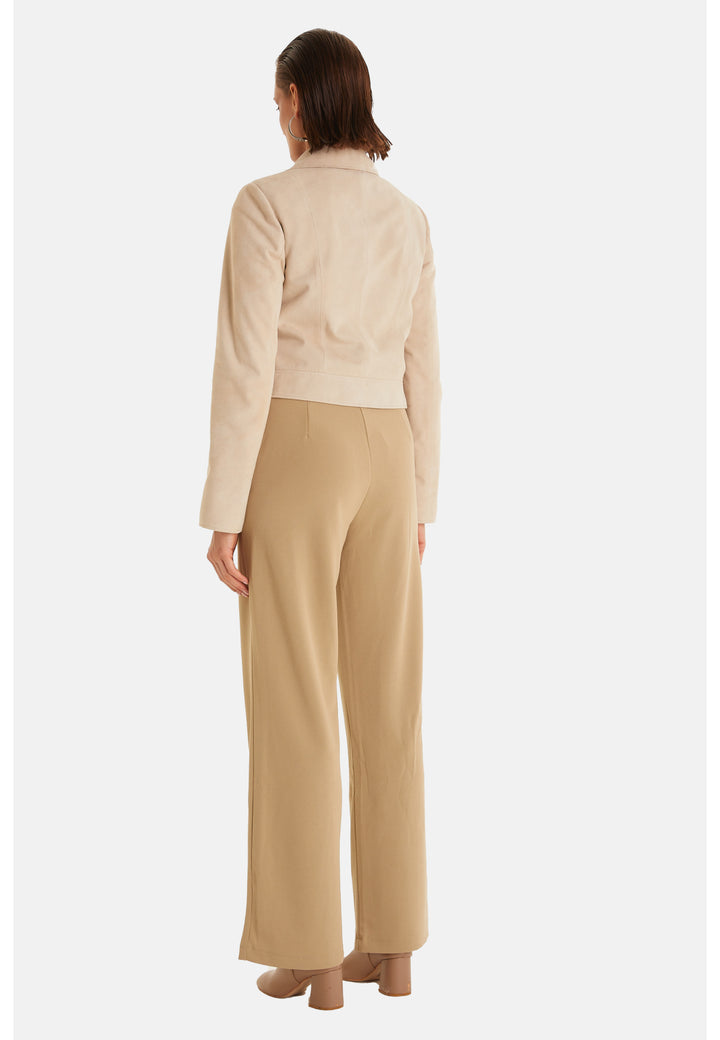 Women's Fashion Jacket, Suede Beige