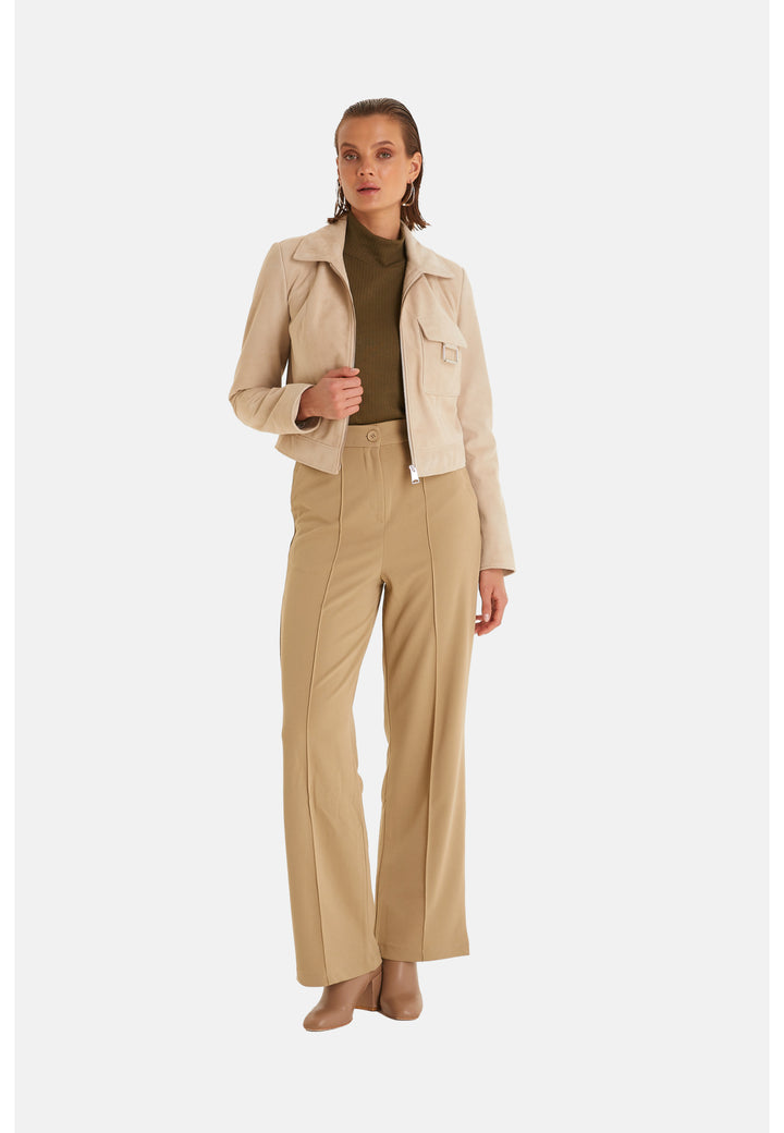 Women's Fashion Jacket, Suede Beige