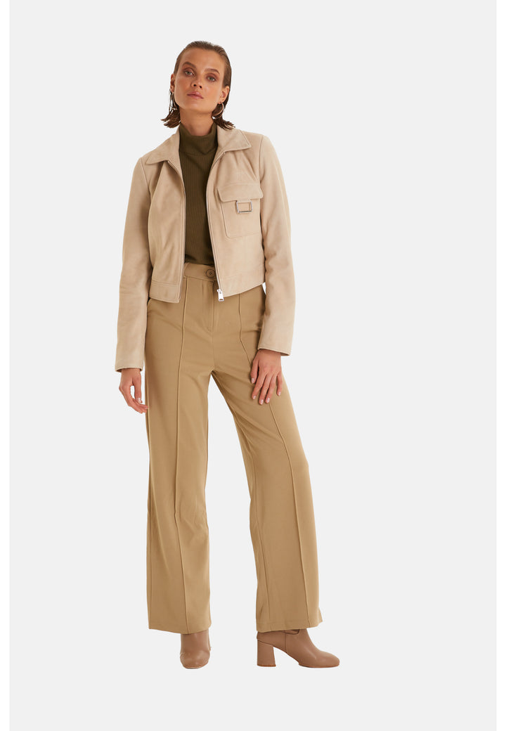 Women's Fashion Jacket, Suede Beige