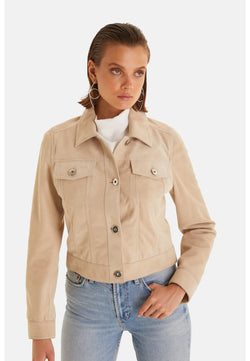 Image of Authentic Western Suede Jacket, Beige