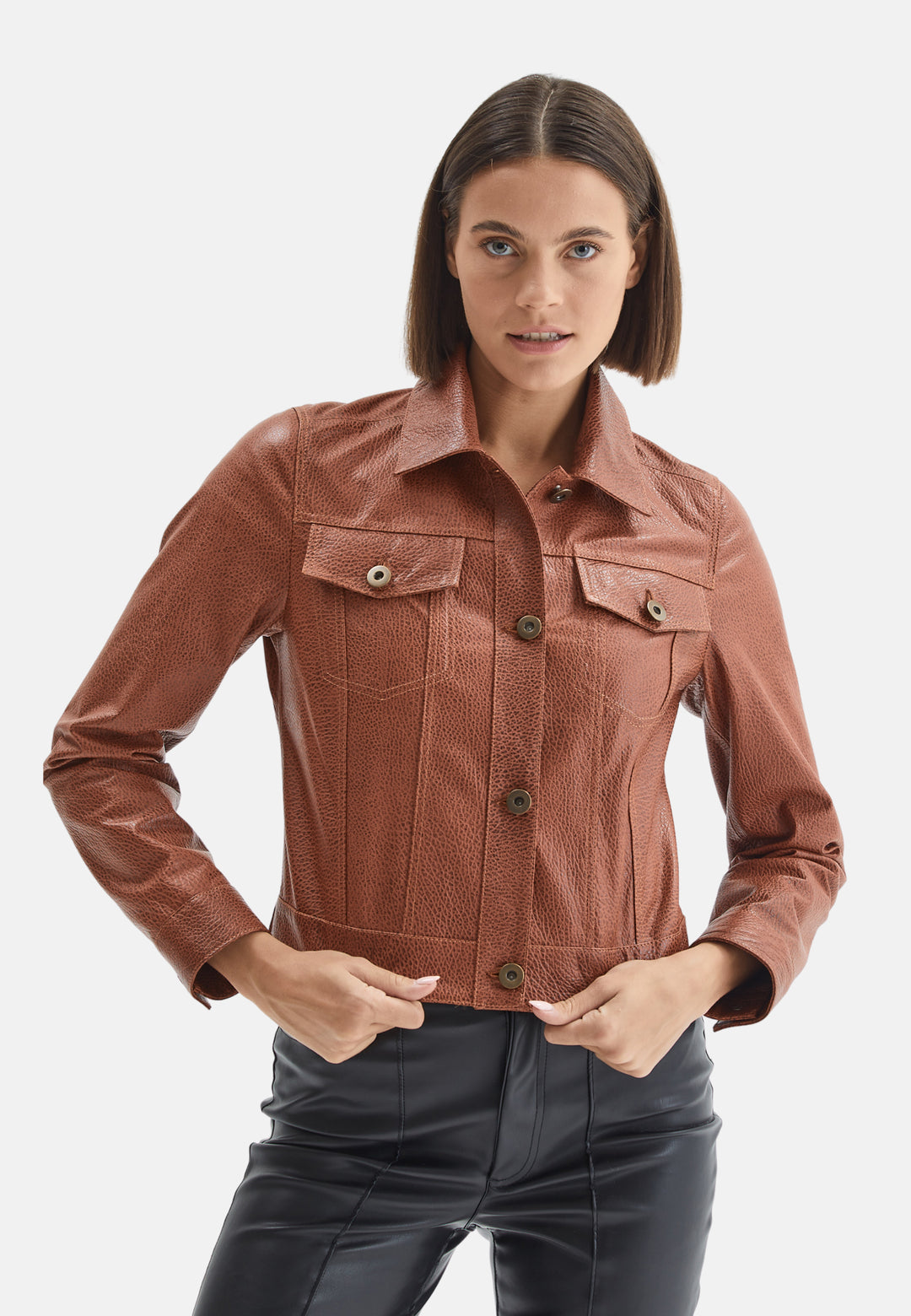 Authentic Western Leather Jacket, Whiskey
