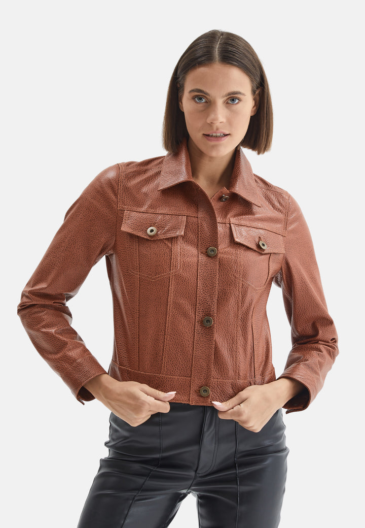 Authentic Western Leather Jacket, Whiskey