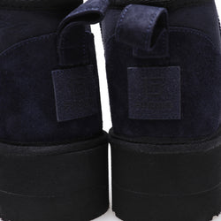 Image of Women's Mini Sheepskin Boots, Navy Suede