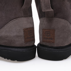 Image of Women's Sheepskin Short Boots, Brown Suede