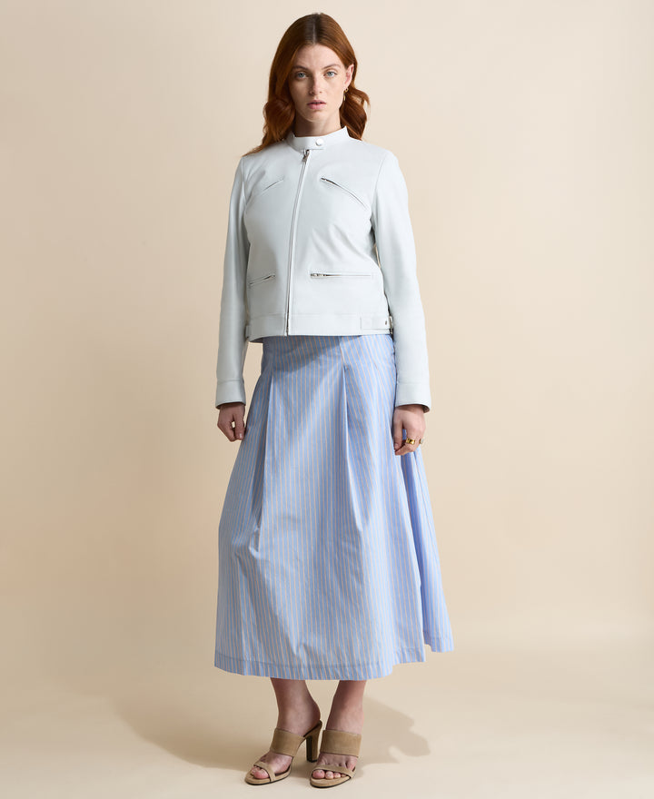 Blair White Leather Jacket