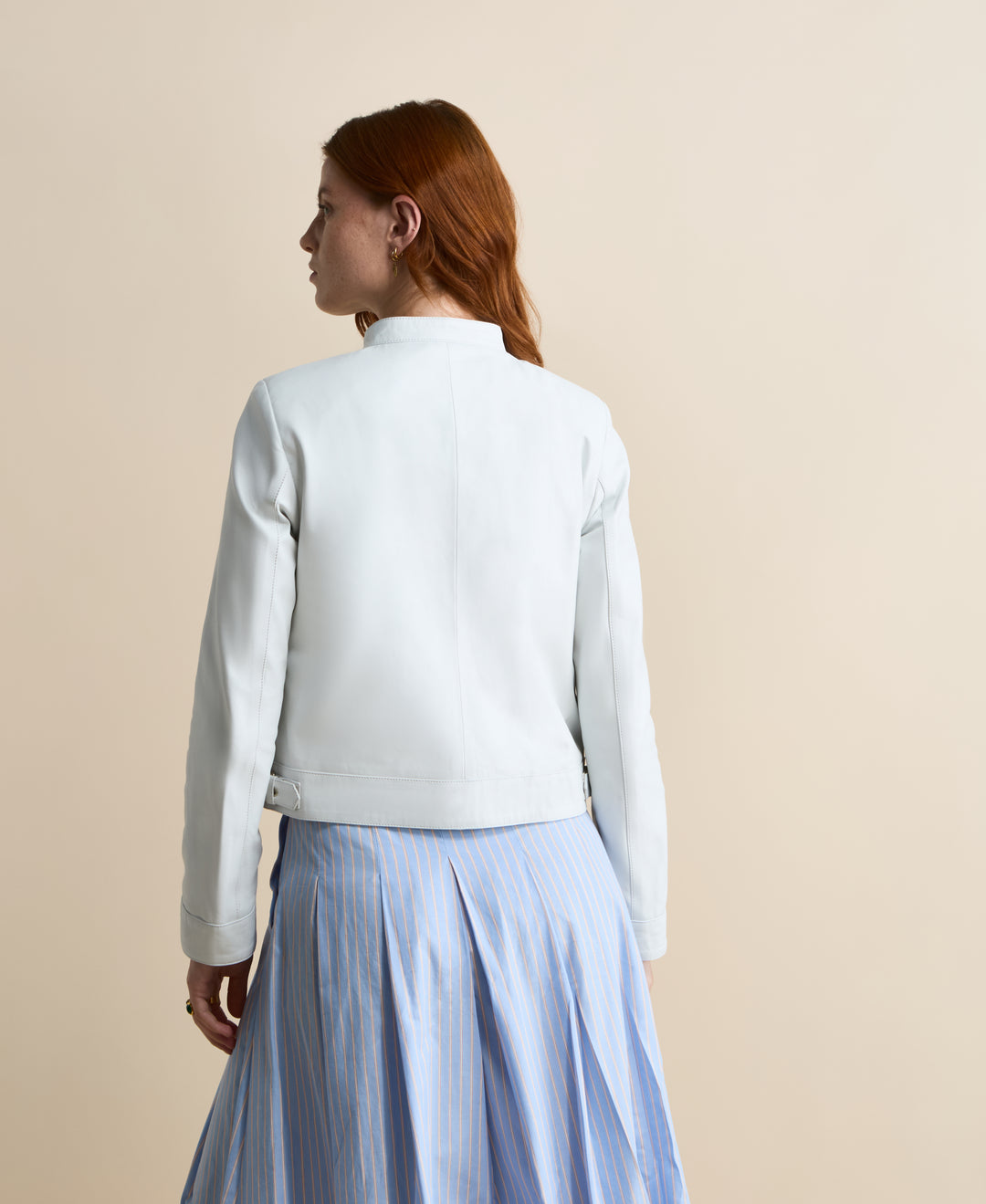 Blair White Leather Jacket