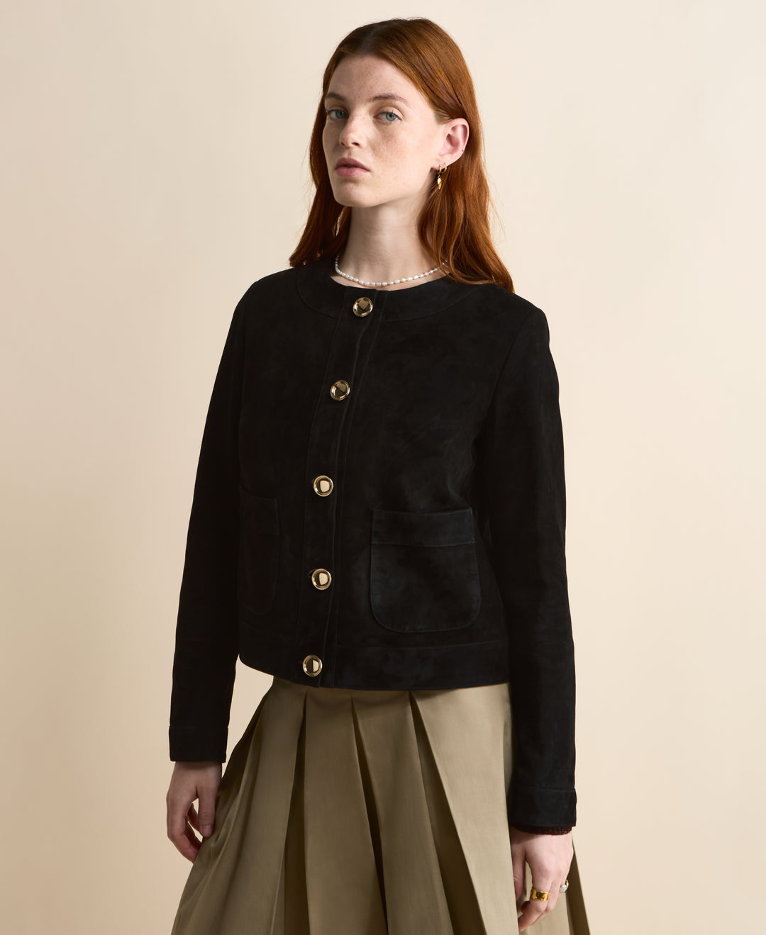 Margot Black Suede Jacket