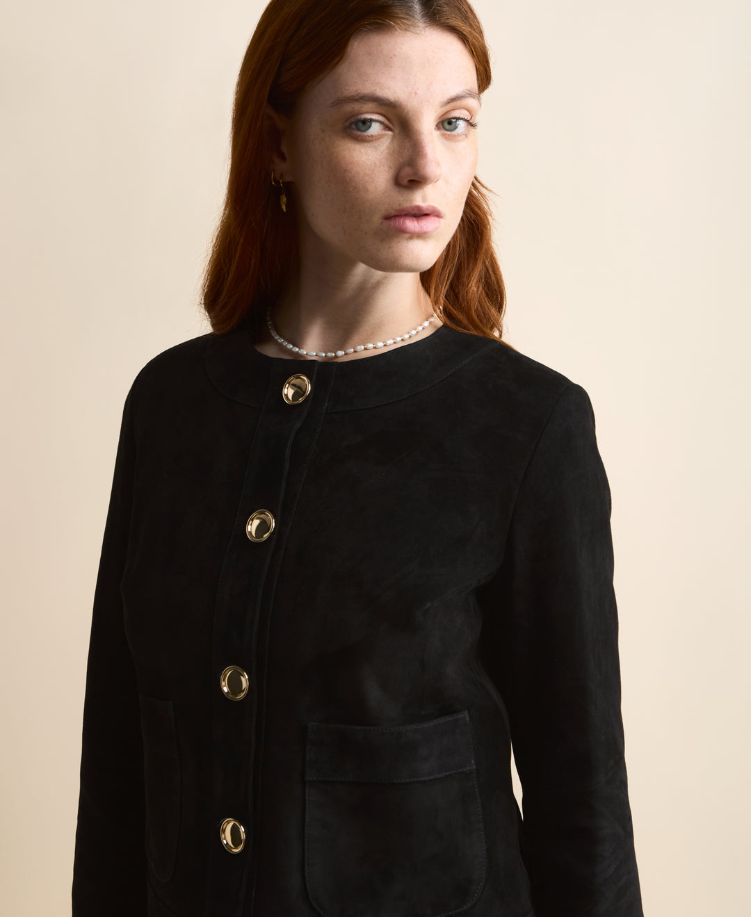 Margot Black Suede Jacket