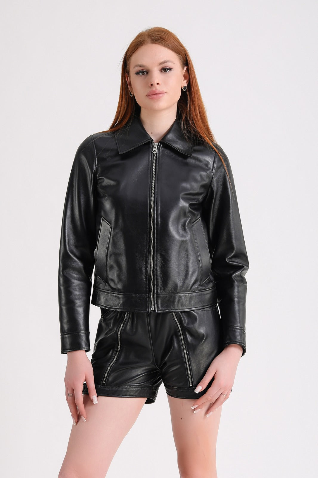 Women's Leather Jacket, Black