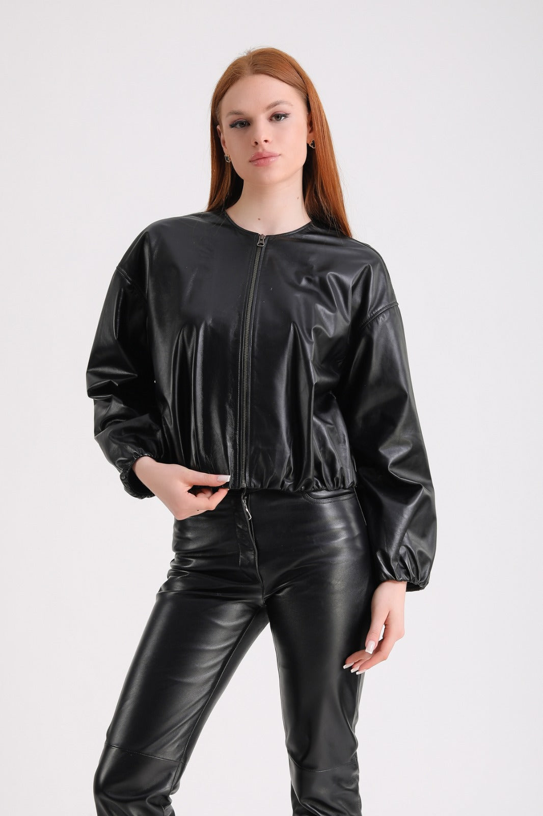 Women's Leather Jacket, Black