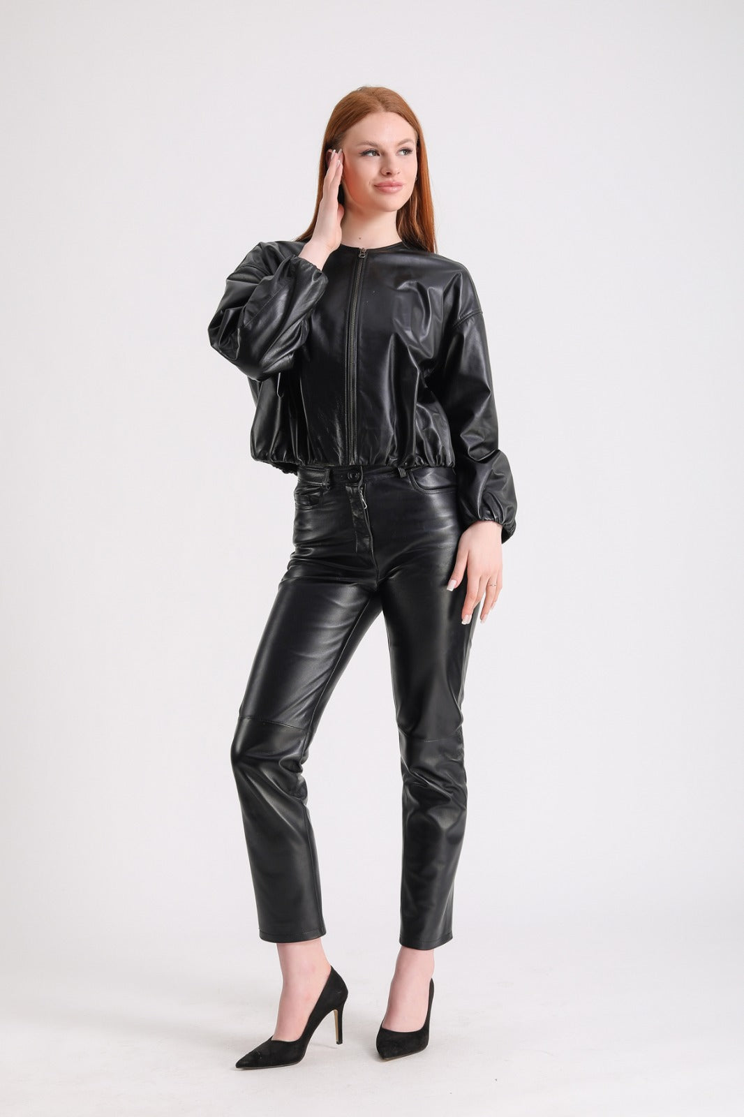 Women's Leather Jacket, Black