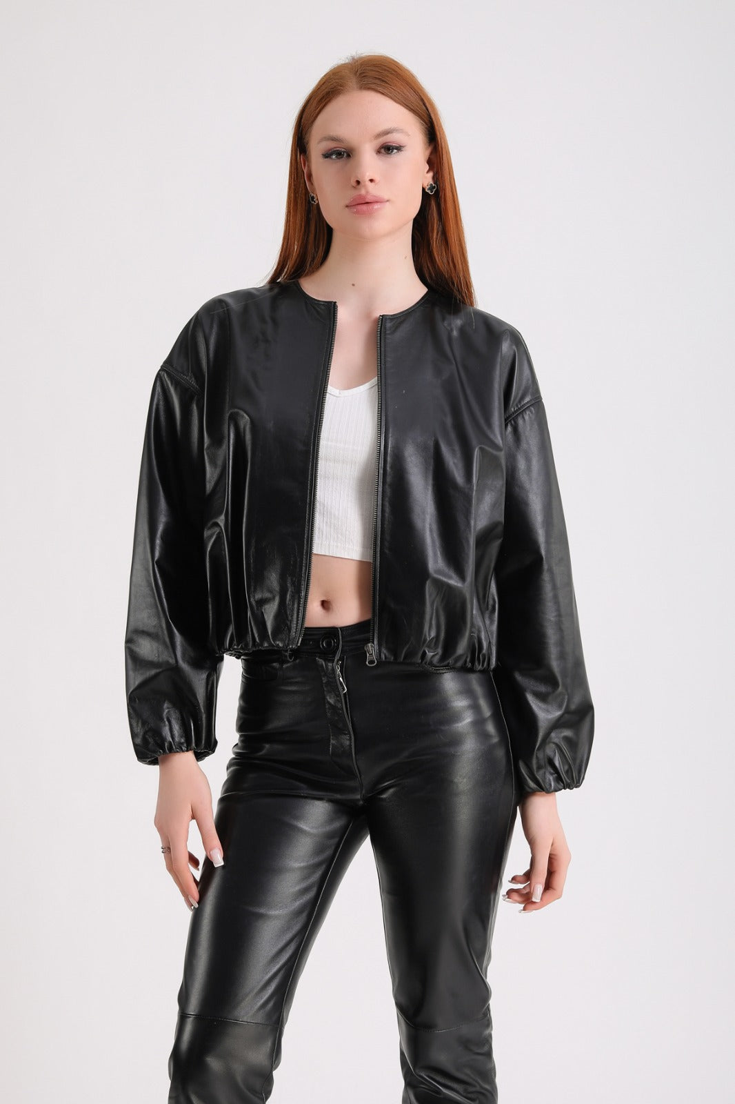 Women's Leather Jacket, Black