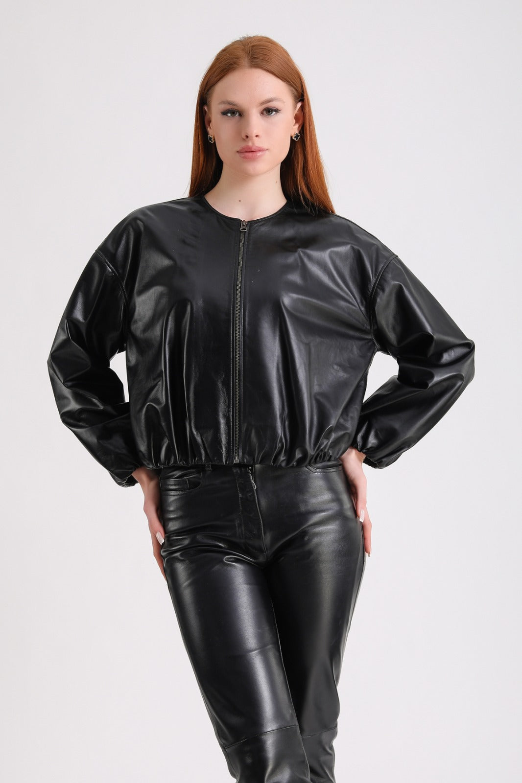 Women's Leather Jacket, Black