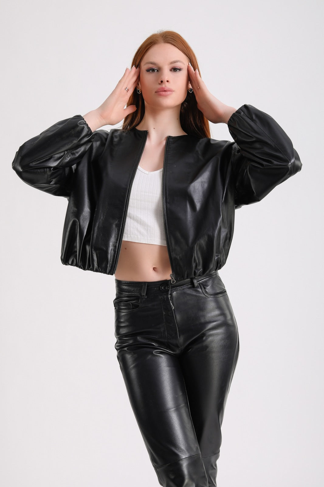 Women's Leather Jacket, Black