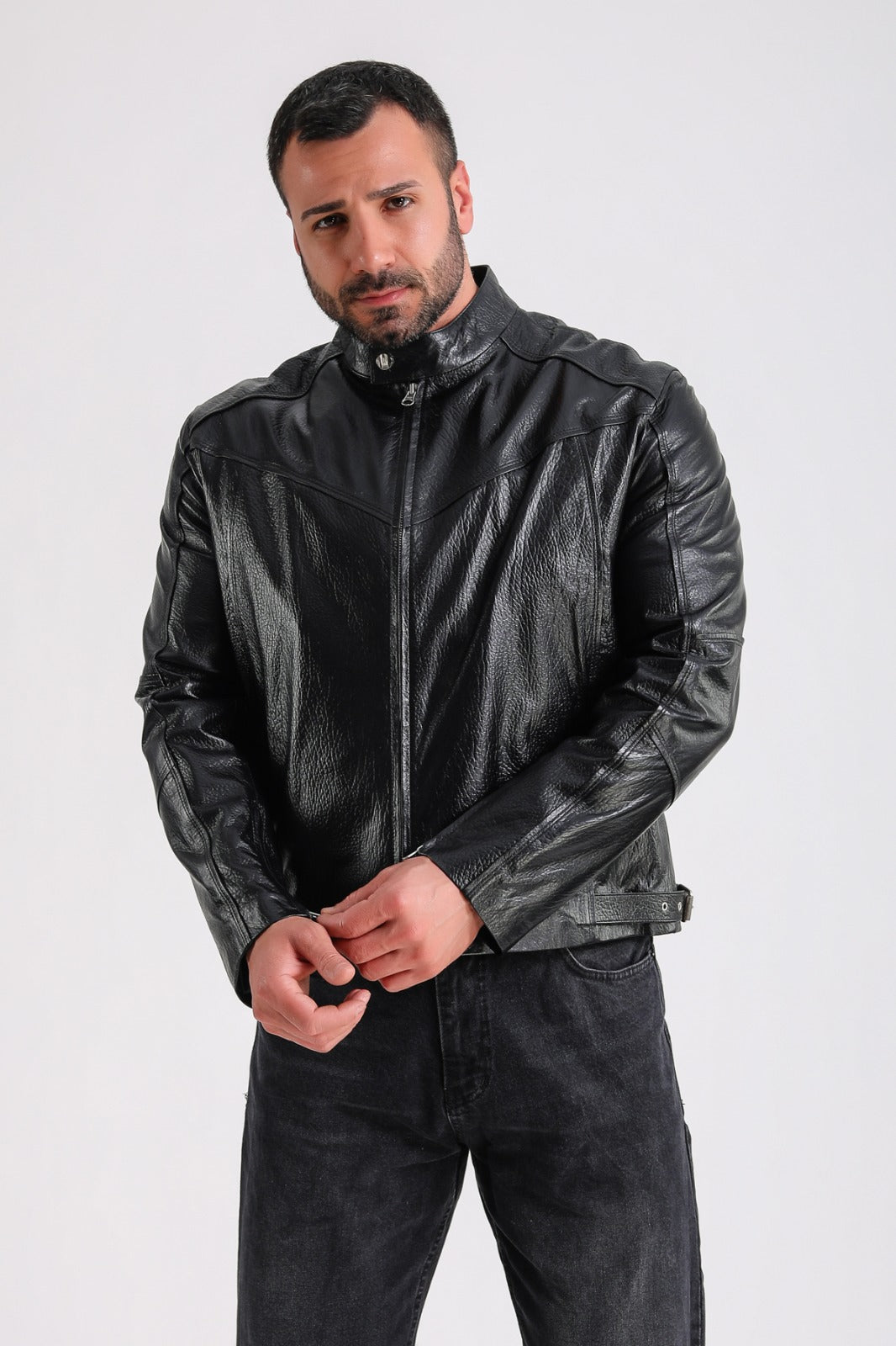 Men's Leather Jacket, Black