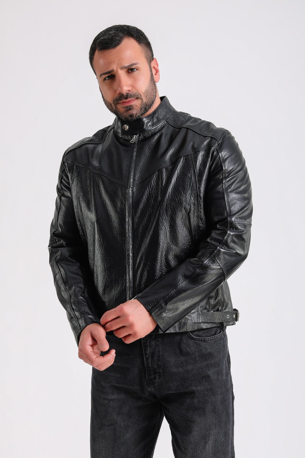 Men's Leather Jacket, Black