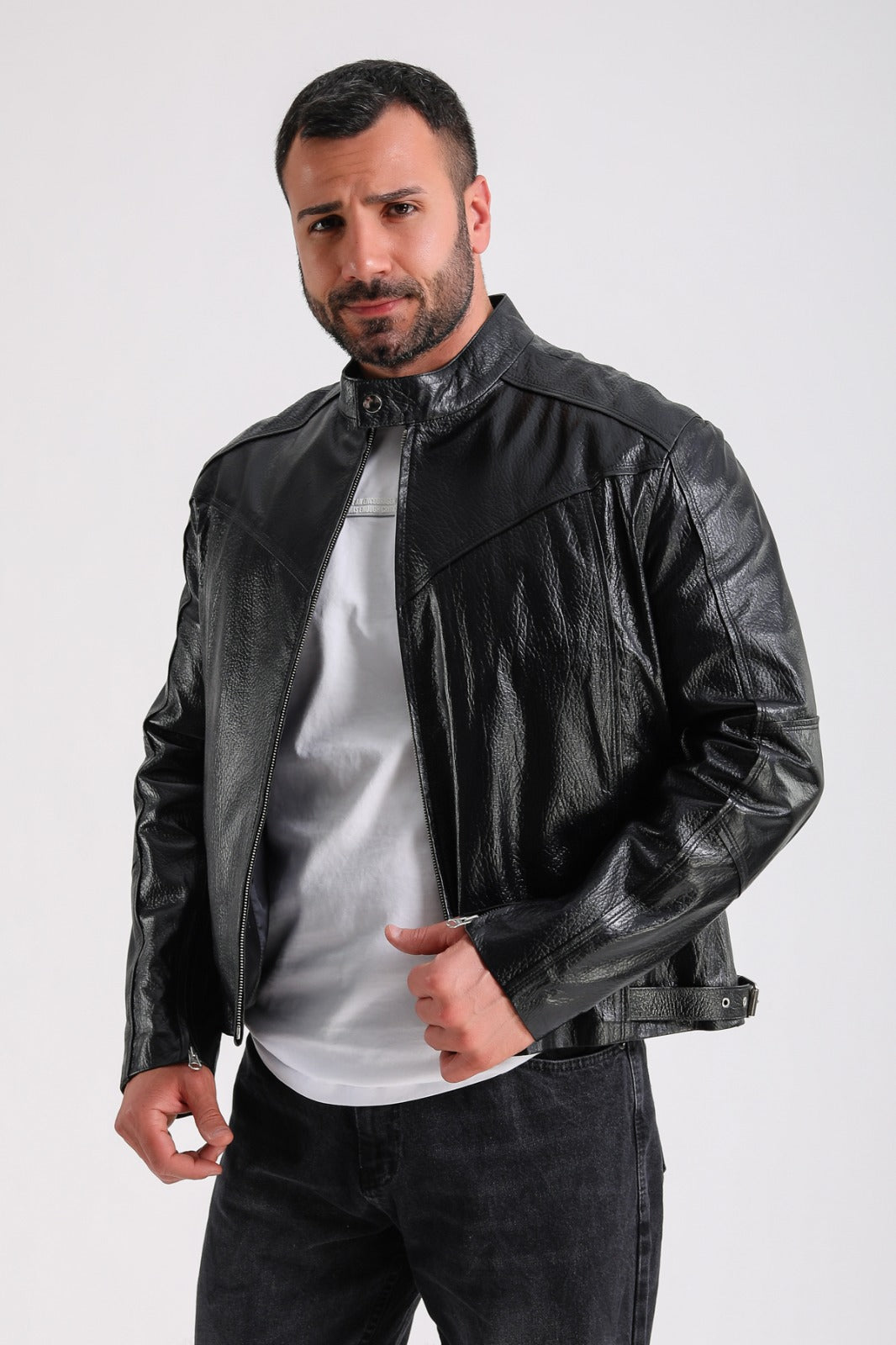 Men's Leather Jacket, Black