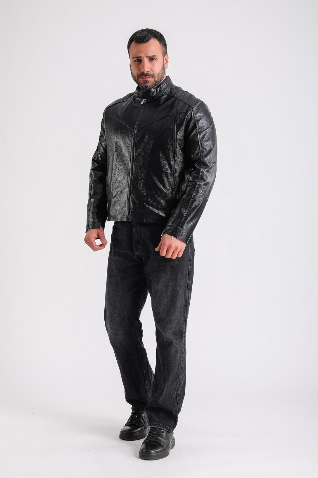 Men's Leather Jacket, Black