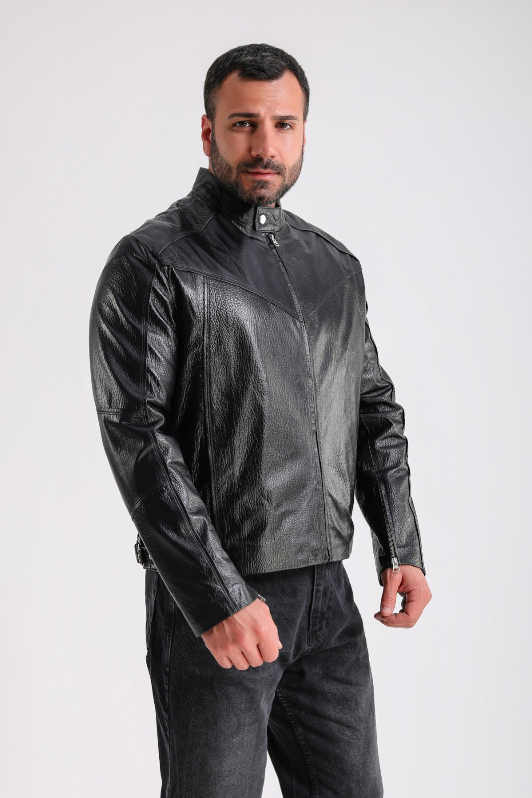 Men's Leather Jacket, Black