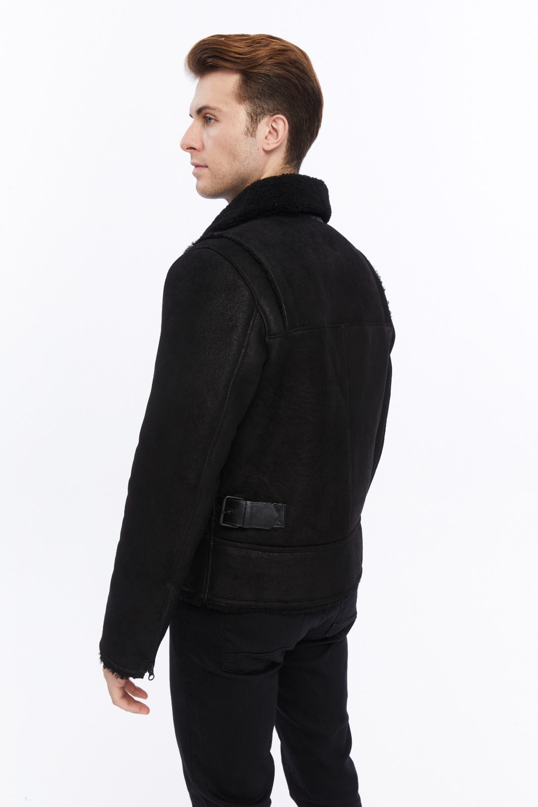 Men's Leather Shearling Jacket