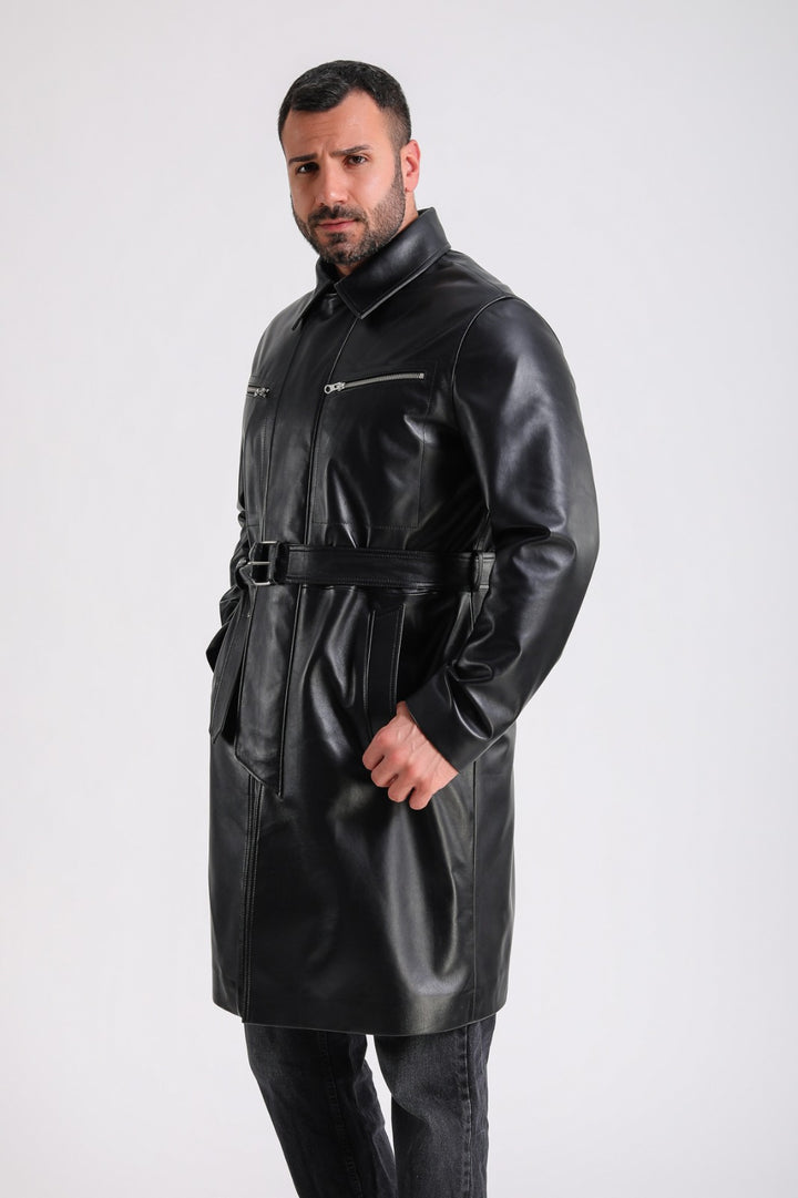 Camden Leather Trench Coat