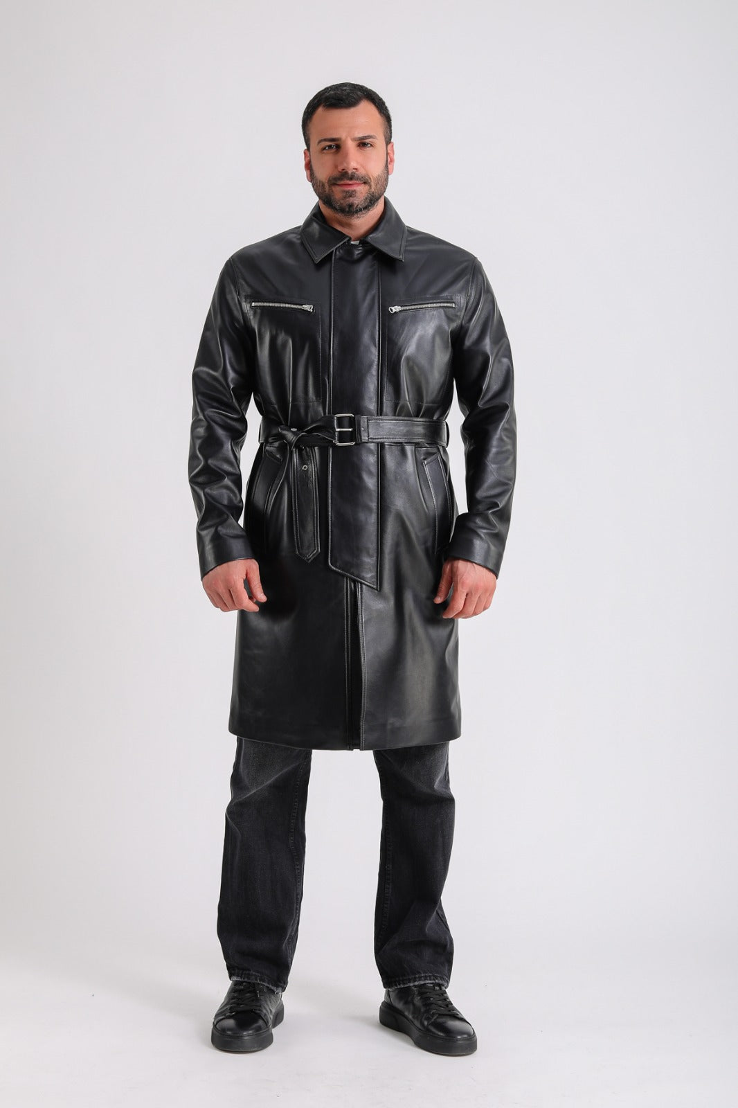 Camden Leather Trench Coat