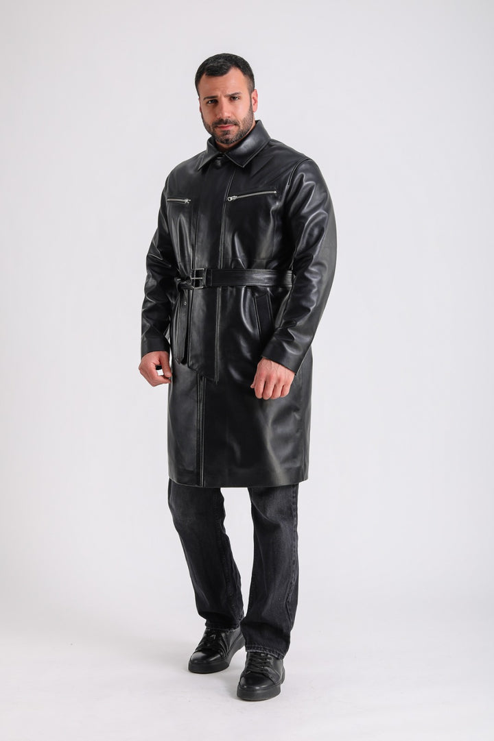 Camden Leather Trench Coat