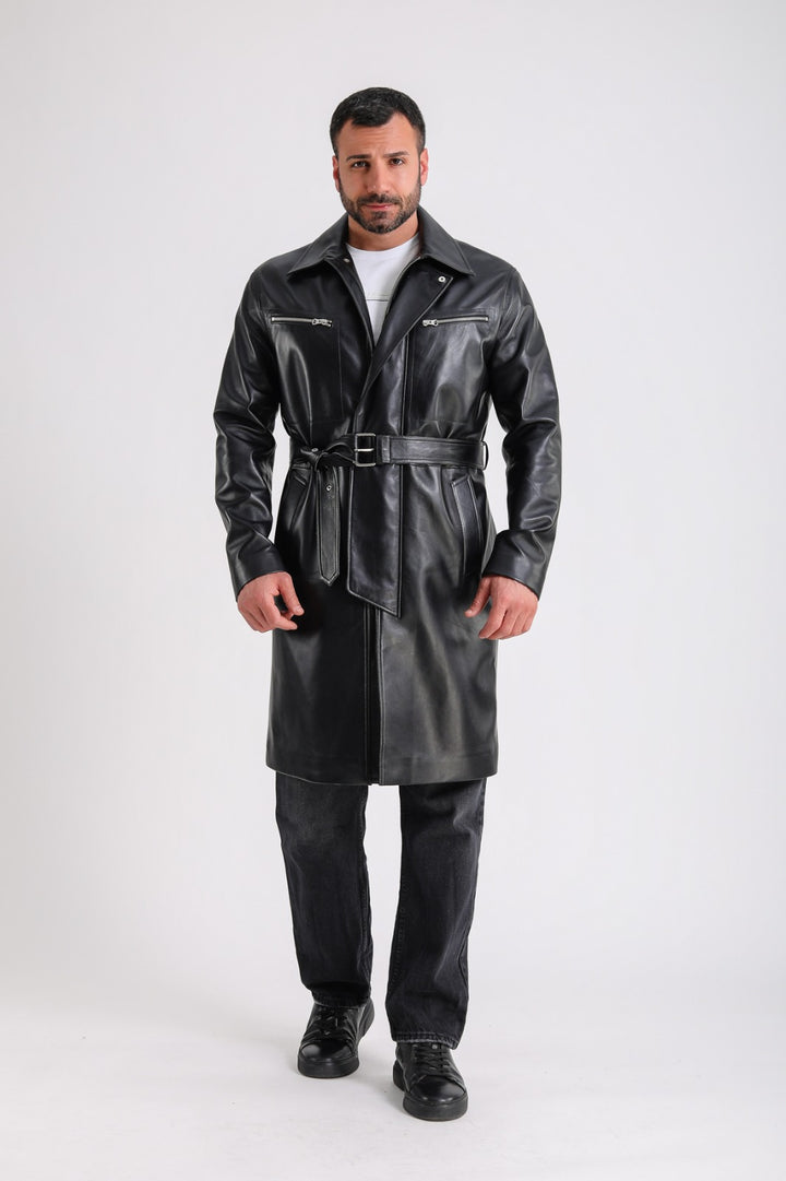 Camden Leather Trench Coat