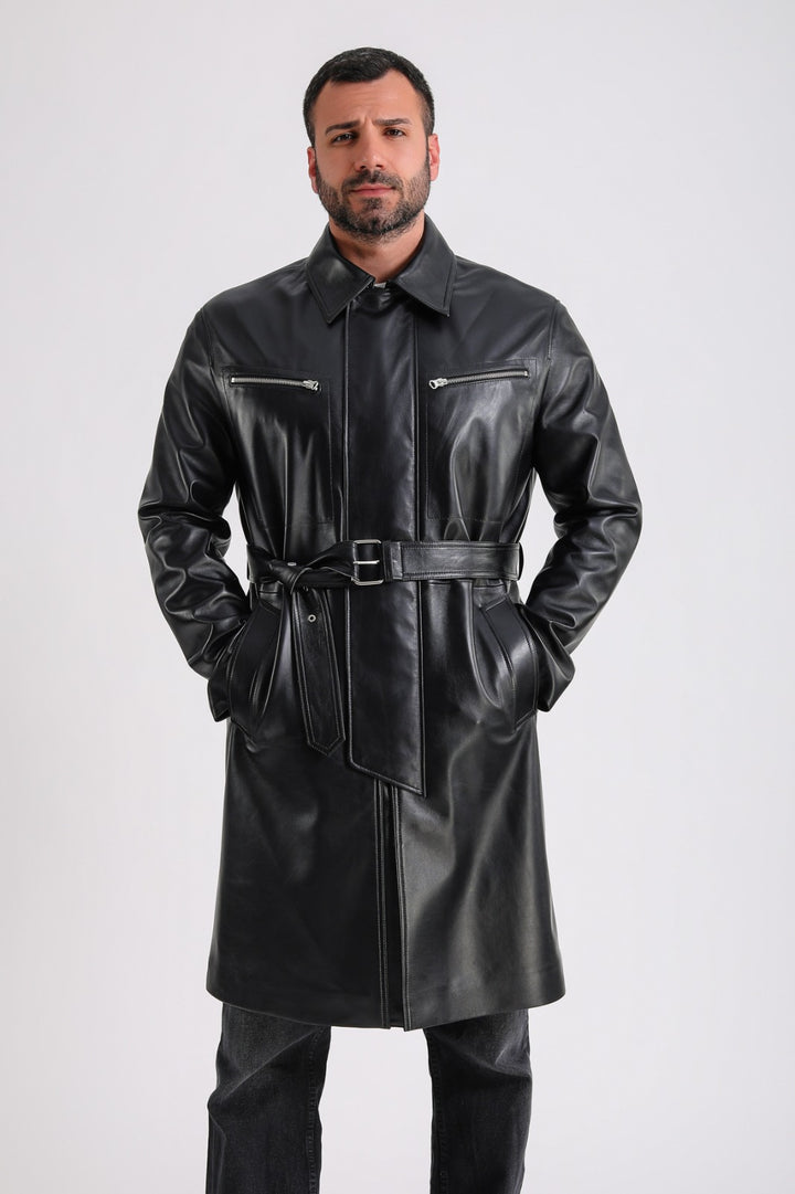 Camden Leather Trench Coat