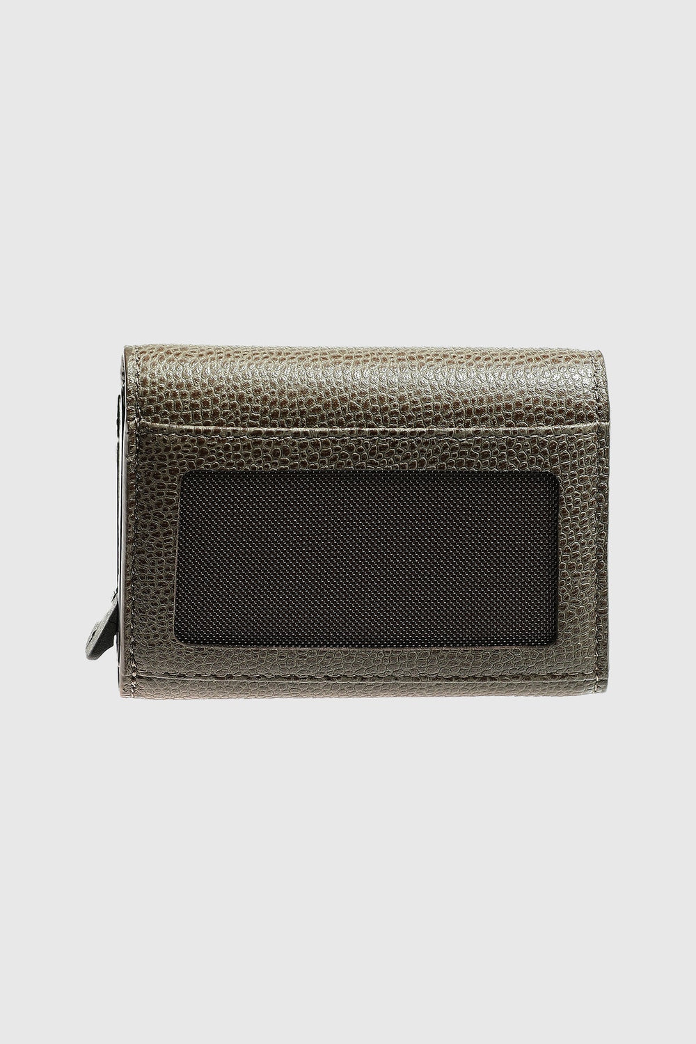 Pebbled leather card wallet with ID window