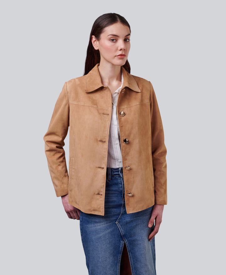 Roxie Suede Shirt Jacket