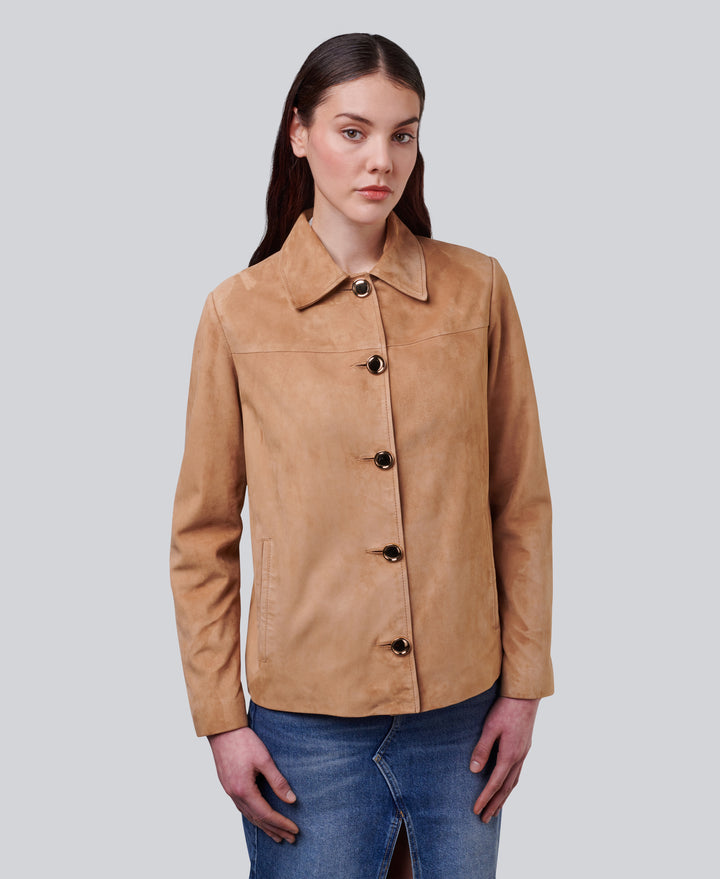 Roxie Suede Shirt Jacket