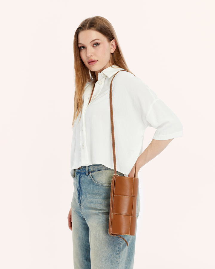 Harley Woven Leather Shoulder Bag