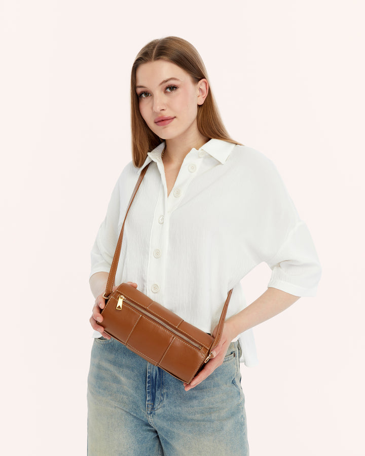Harley Woven Leather Shoulder Bag