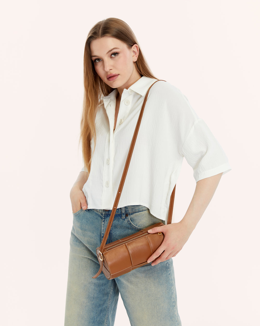 Harley Woven Leather Shoulder Bag