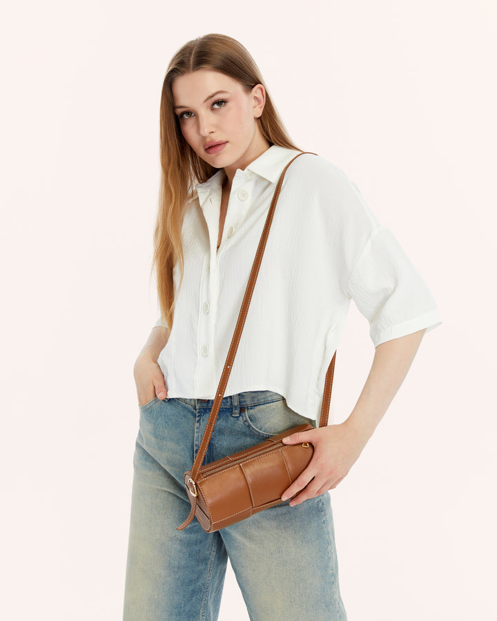 Harley Woven Leather Shoulder Bag