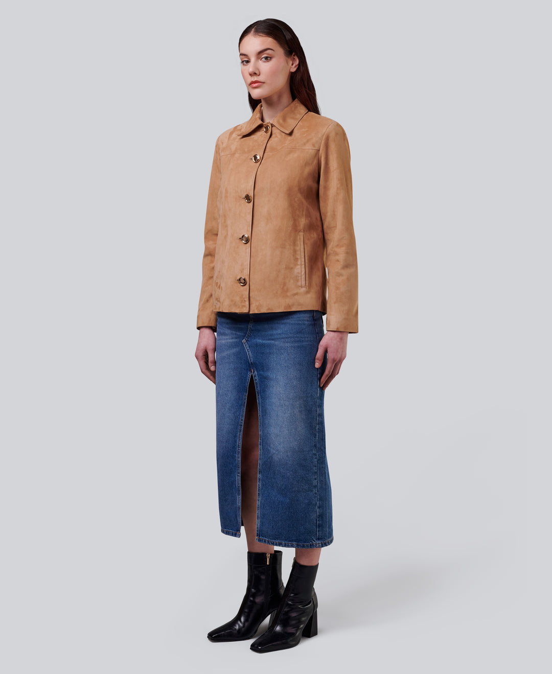 Roxie Suede Shirt Jacket